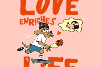 Skateboard Love Surprise : Paws and Petals