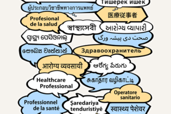 Healthcare Worker In Different Languages Design